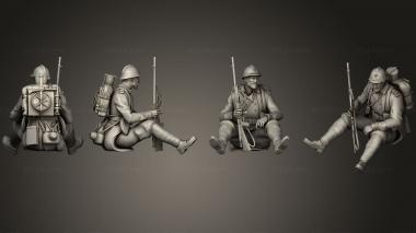 Military figurines French soldies 1 2 3d model